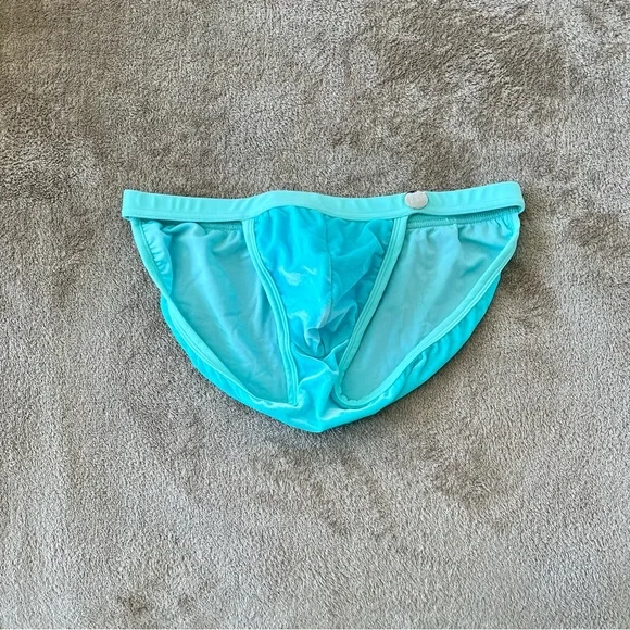 Mint Men’s Swim Brief - Low-Rise Pouch Support, Smooth velvet feel, large - Picture 3 of 7